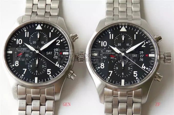 ZF Factory IWC Pilot serisi IW377704 Le Petit Prince özel versiyon kronograf replika saat gerçek-replika karşılaştırması ve orijinal incelemesi — 6. fotoğraf