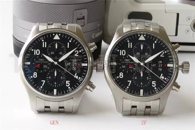 ZF Factory IWC Pilot serisi IW377704 Le Petit Prince özel versiyon kronograf replika saat gerçek-replika karşılaştırması ve orijinal incelemesi — 8. fotoğraf