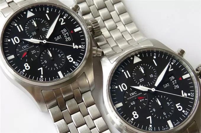 ZF Factory IWC Pilot serisi IW377704 Le Petit Prince özel versiyon kronograf replika saat gerçek-replika karşılaştırması ve orijinal incelemesi — 9. fotoğraf