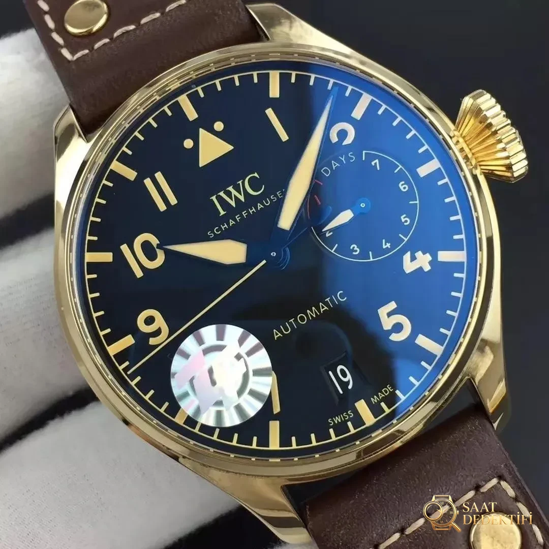 ZF Factory IWC Pilot serisi IW501005 kol saati - Bronz Big Pilot incelemesi - Kasa Profili ve Kurma Kolu İncelemesi