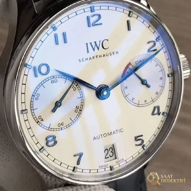 ZF Factory IWC Portugieser 7 Günlük [V5 Versiyonu] Kol Saati - Kadran Detayı ve Bezel İşçiliği