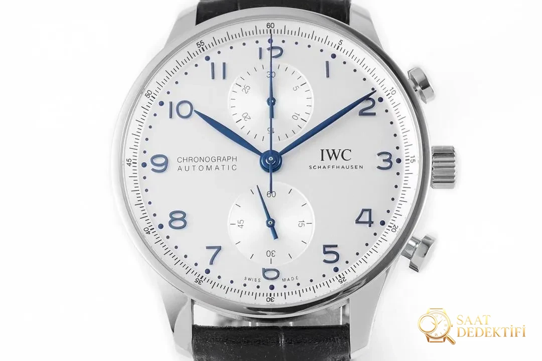 ZF Factory IWC Portugieser Kronograf açık arkalı IW371605 işçiliği nasıl? - Kadran Detayı ve Bezel İşçiliği