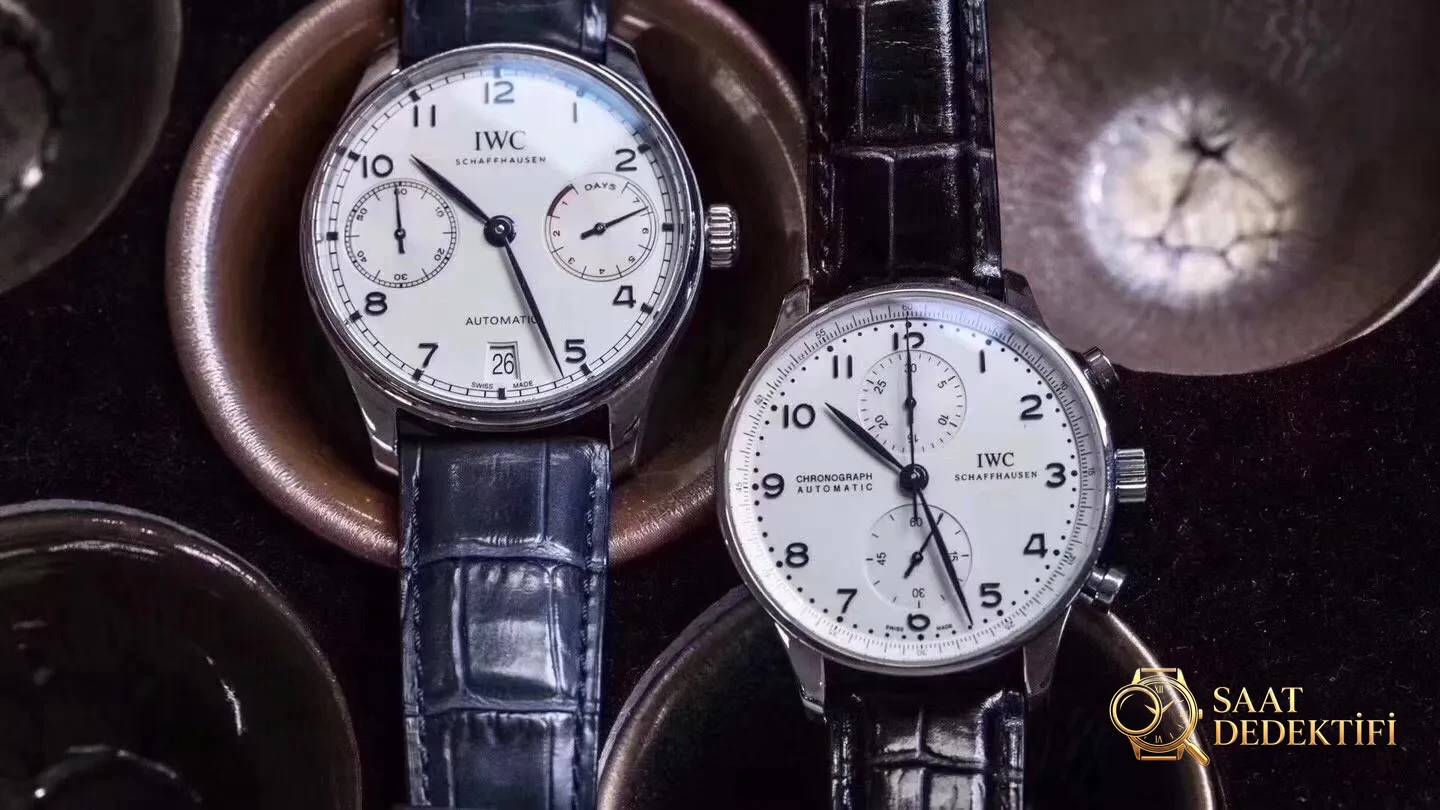 ZF Factory IWC Portugieser Kronograf ile Portugieser 7 Günlük karşılaştırması: Hangisi almaya değer? - Kadran Detayı ve Bezel İşçiliği