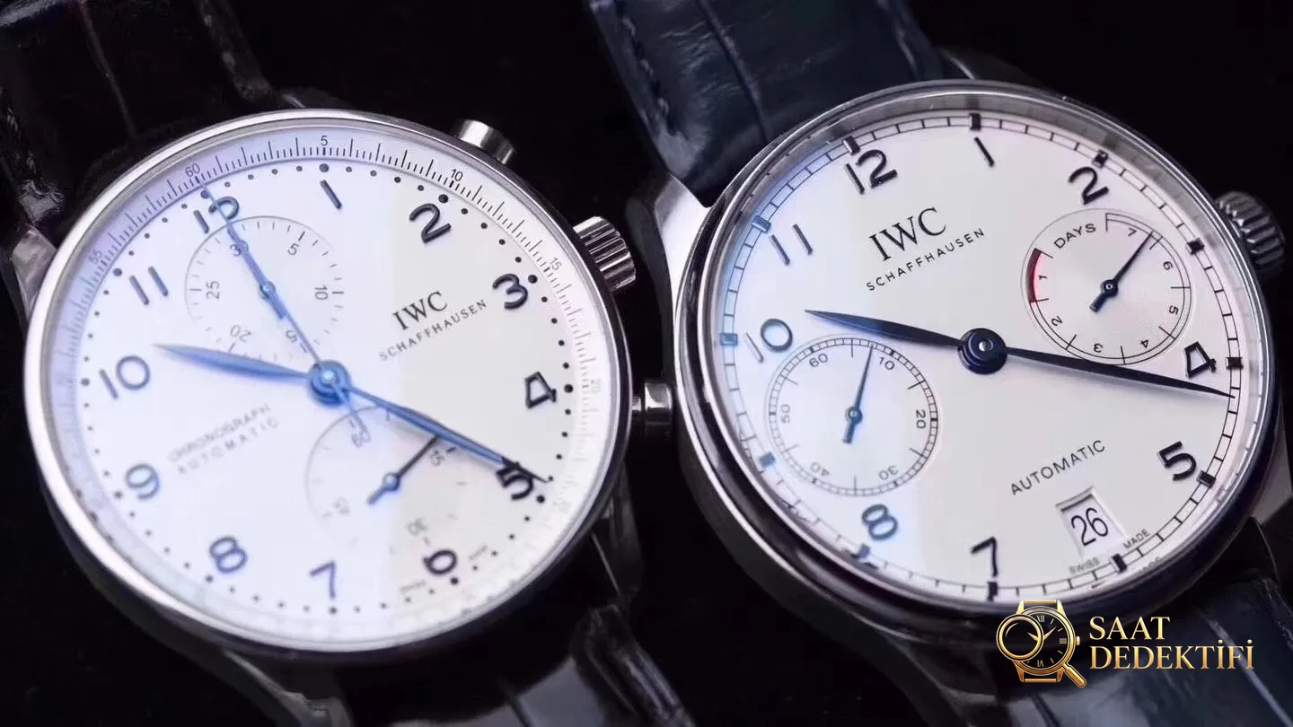 ZF Factory IWC Portugieser Kronograf ile Portugieser 7 Günlük karşılaştırması: Hangisi almaya değer? - Kasa Profili ve Kurma Kolu İncelemesi