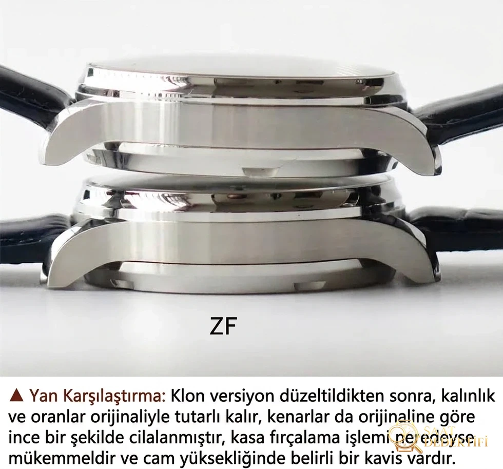 ZF Factory IWC Portugieser Serisi Portugieser 7 Gün IW500107 V5 Versiyonu ile Orijinal Karşılaştırması - Klips Kilidi ve Lazer Damgalar