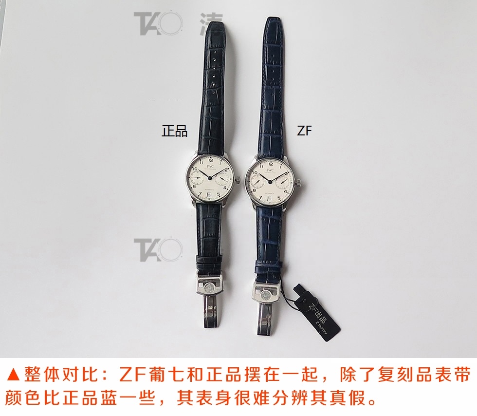 ZF Factory IWC Portugieser Serisi Portugieser 7 Gün IW500107 V5 Versiyonu ile Orijinal Karşılaştırması — 8. fotoğraf