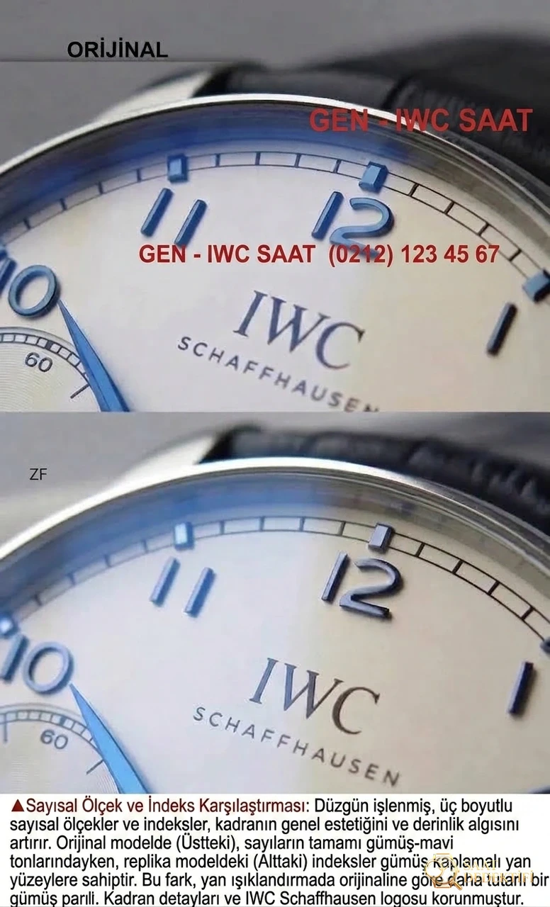ZF Factory IWC Portugieser Serisi Portugieser 7 Gün IW500107 V5 Versiyonu ile Orijinal Karşılaştırması - Tepe Koruması ve Ayar Fonksiyonu