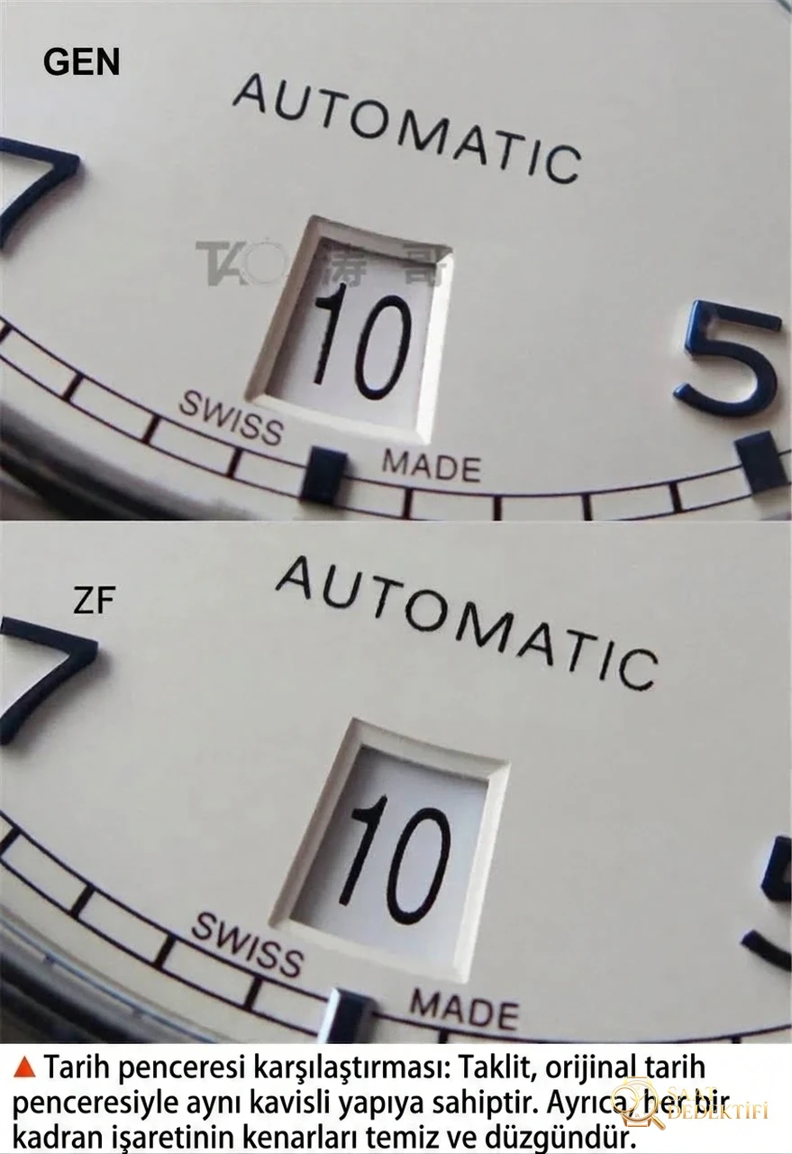 ZF Factory IWC Portugieser Serisi Portugieser 7 Gün IW500107 V5 Versiyonu ile Orijinal Karşılaştırması - Bilezik Bakla Ayrımı ve Pim Yapısı