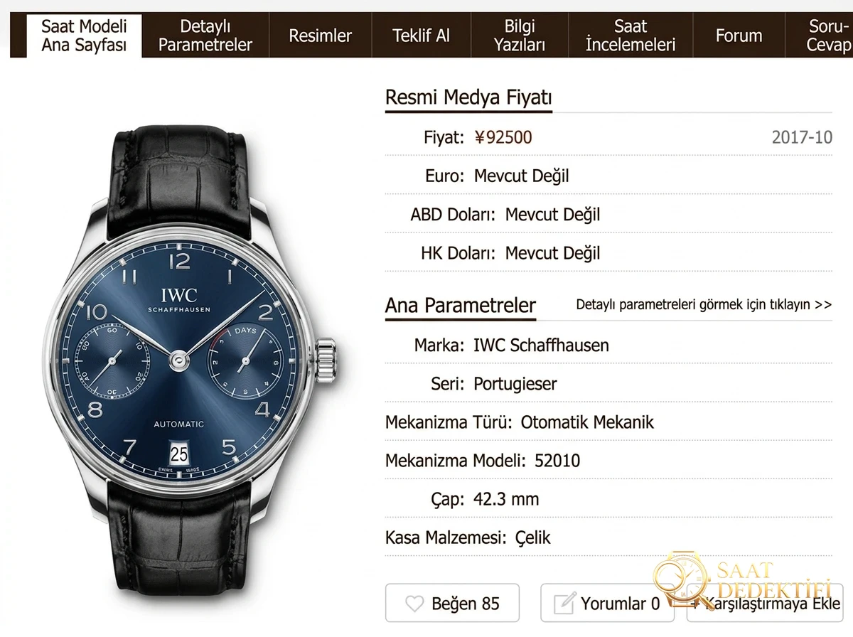 IWC Portugieser ZF Factory İncelemesi - Ön Görünüm ve Kasa Tasarımı