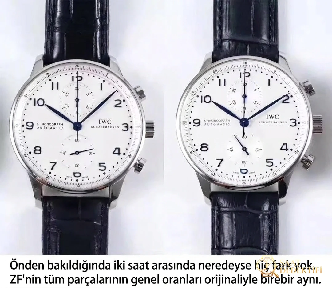 ZF Factory IWC Süper Portugieser Kronograf v2 Ultimate Versiyon Saatin Detaylı İncelemesi - Yan Profil ve Kordon Bağlantısı