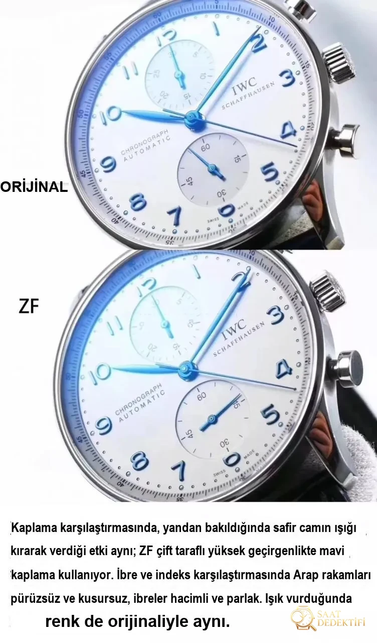 ZF Factory IWC Süper Portugieser Kronograf v2 Ultimate Versiyon Saatin Detaylı İncelemesi - Kasa Çeliği ve Polisaj Kalitesi