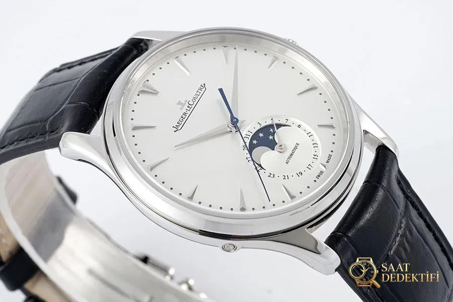 ZF Factory Jaeger-LeCoultre Master Ay Evreli beyaz kadran replika saat işçilik kalitesi nasıl-ZF saat - Kadran Detayı ve Bezel İşçiliği