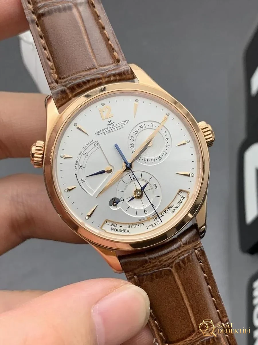 ZF Factory Jaeger-LeCoultre Master Geographic serisi 1428421 kol saati - Klips Kilidi ve Lazer Damgalar