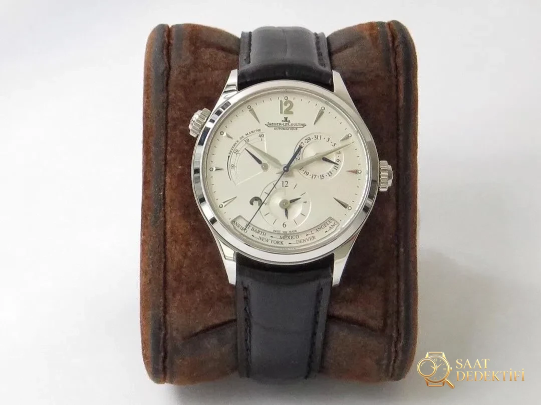 ZF Factory Jaeger-LeCoultre Master Serisi Q1428421 Geographic replika saat incelemesi - Kadran Detayı ve Bezel İşçiliği