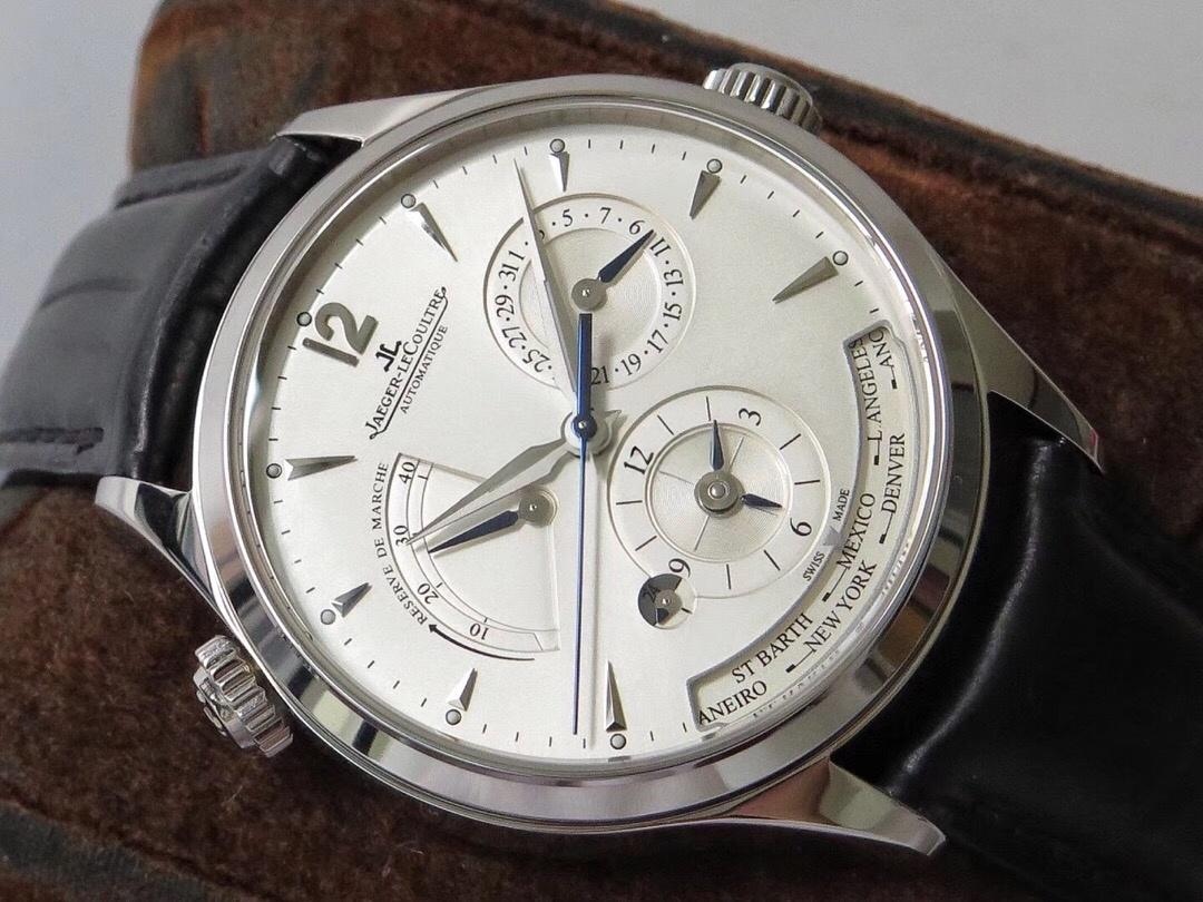 ZF Factory Jaeger-LeCoultre Master Serisi Q1428421 Geographic replika saat incelemesi — 5. fotoğraf