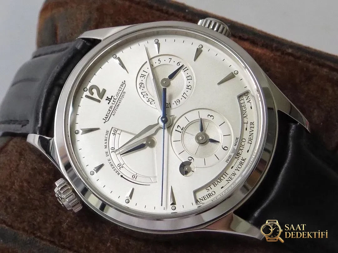 ZF Factory Jaeger-LeCoultre Master Serisi Q1428421 Geographic replika saat incelemesi - Bilezik, Toka ve Klips Mekanizması
