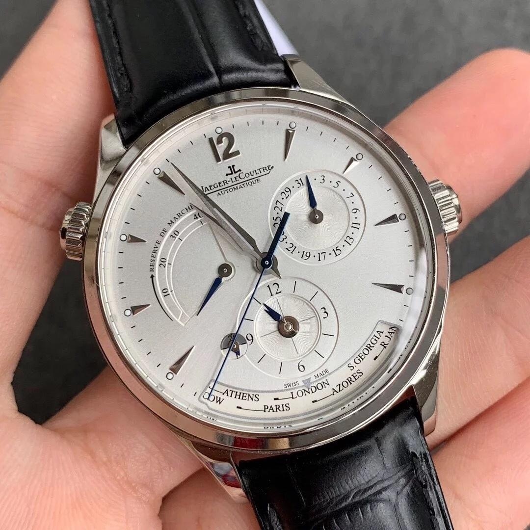 ZF Factory Jaeger-LeCoultre Master Serisi Q1428421 Geographic replika saat incelemesi — 12. fotoğraf
