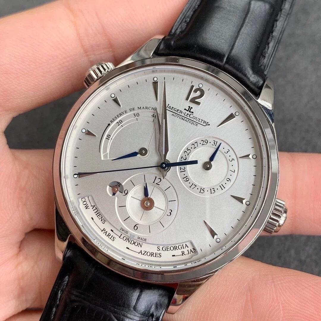 ZF Factory Jaeger-LeCoultre Master Serisi Q1428421 Geographic replika saat incelemesi — 13. fotoğraf