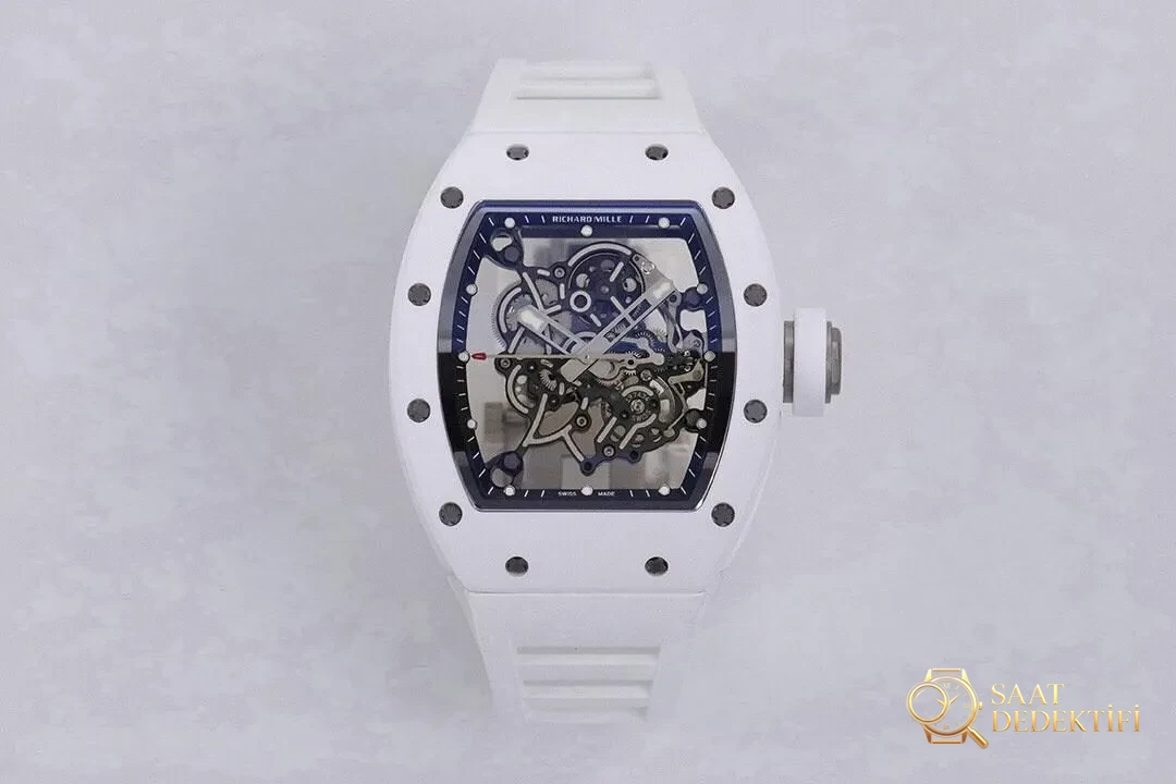 ZF Factory Richard Mille RM-055 V3 Versiyonu — Beyaz Efsane, Yeni Neslin Saat Kralı! - Kadran Detayı ve Bezel İşçiliği