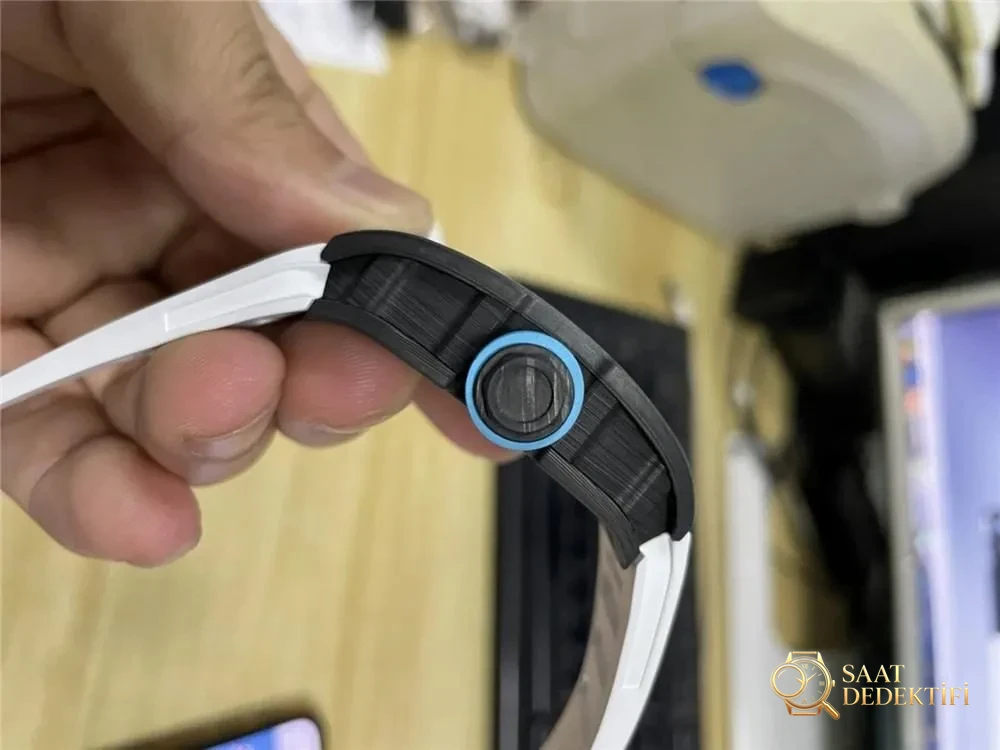 ZF Factory Richard Mille RM055 NTPT Karbon Fiber Tiffany Blue - Abu Dhabi Yas Marina Pisti Sınırlı Üretim Replika Saat - Bilezik, Toka ve Klips Mekanizması