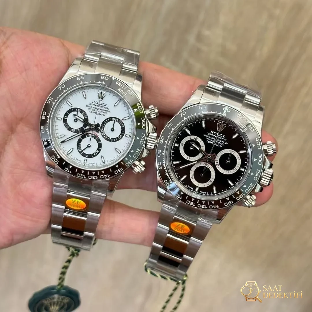 ZF Factory Rolex 2023 yeni Daytona m126500ln panda işçiliği nasıl? - Kadran Detayı ve Bezel İşçiliği