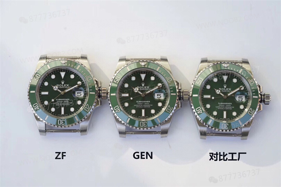 ZF Factory Rolex Yeşil Su Hayaletinin orijinal ve piyasadaki versiyonlarla karşılaştırması — 1. fotoğraf