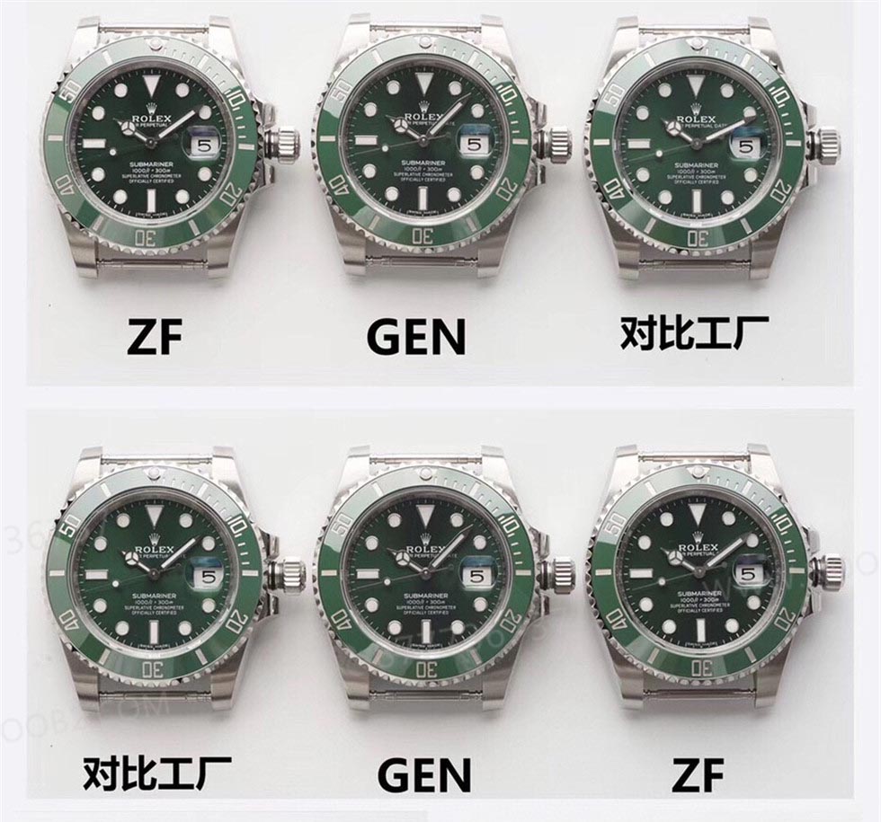 ZF Factory Rolex Yeşil Su Hayaletinin orijinal ve piyasadaki versiyonlarla karşılaştırması — 5. fotoğraf