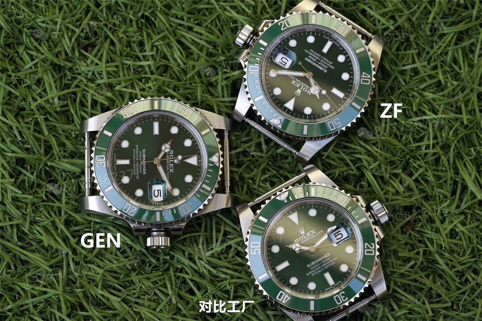 ZF Factory Rolex Yeşil Su Hayaletinin orijinal ve piyasadaki versiyonlarla karşılaştırması — 7. fotoğraf