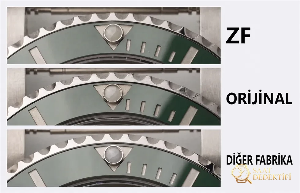 ZF Factory Rolex Yeşil Su Hayaletinin orijinal ve piyasadaki versiyonlarla karşılaştırması - Bilekte Duruş ve Kasa Orantısı