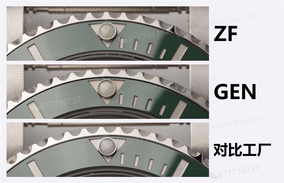ZF Factory Rolex Yeşil Su Hayaletinin orijinal ve piyasadaki versiyonlarla karşılaştırması — 9. fotoğraf
