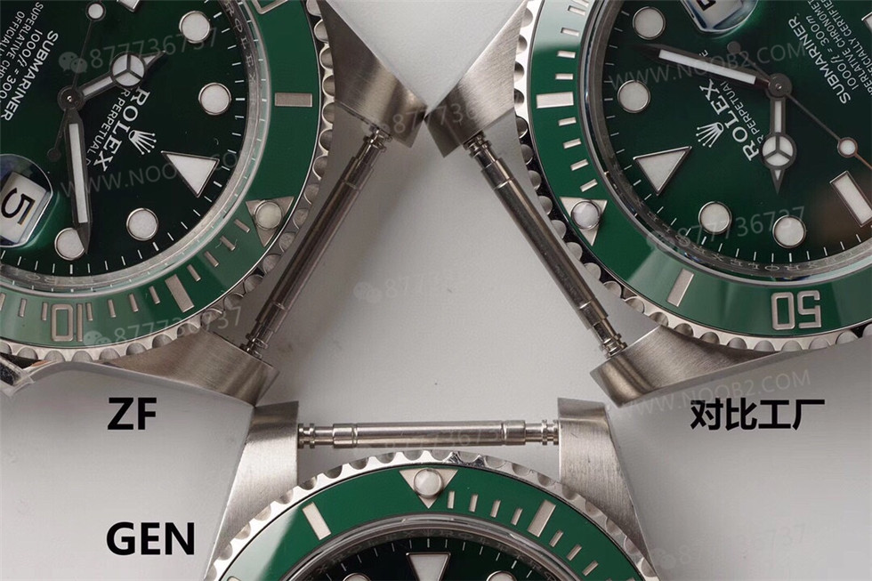 ZF Factory Rolex Yeşil Su Hayaletinin orijinal ve piyasadaki versiyonlarla karşılaştırması — 13. fotoğraf