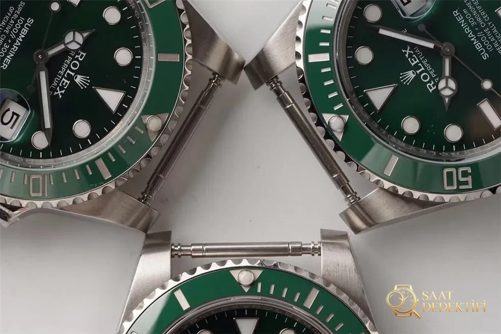 ZF Factory Rolex Yeşil Su Hayaletinin orijinal ve piyasadaki versiyonlarla karşılaştırması - Kasa Çeliği ve Polisaj Kalitesi