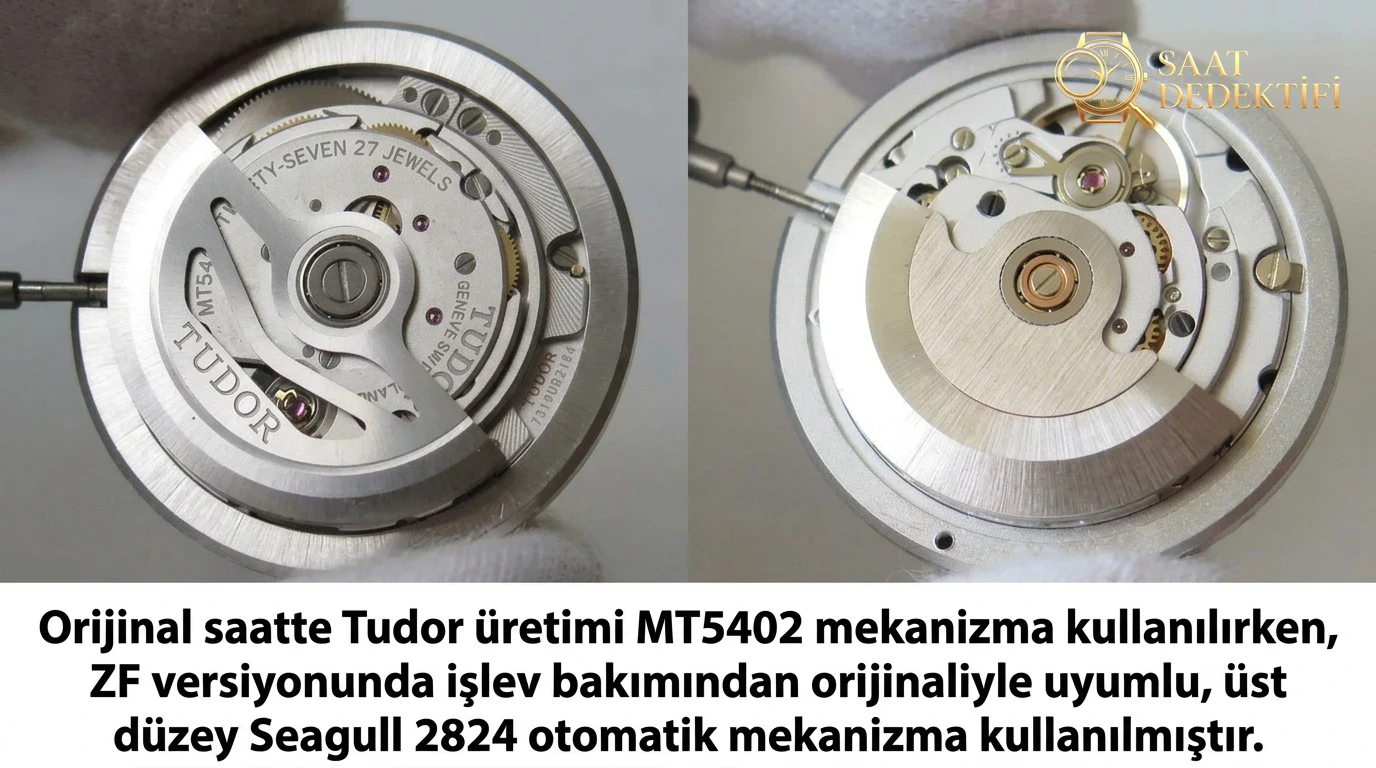 ZF Factory Tudor Black Bay 1958 Küçük Siyah Kalkan M79030 Vintage Saat 39 MM Orijinal Karşılaştırmalı İnceleme - Fosfor ve Super-LumiNova Gece Görünümü