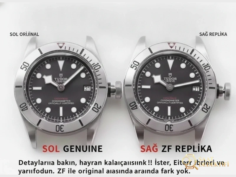ZF Factory Tudor Black Bay 79730 Small Steel Shield 41 mm replika saat gerçekten nasıl? Orijinalle karşılaştırmalı incelemeye bakalım - Arka Kapak ve Mekanizma Detayı