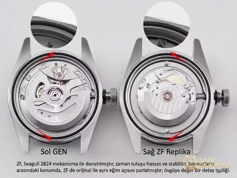 ZF Factory Tudor Black Bay 79730 Small Steel Shield 41 mm replika saat gerçekten nasıl? Orijinalle karşılaştırmalı incelemeye bakalım - Fosfor ve Super-LumiNova Gece Görünümü