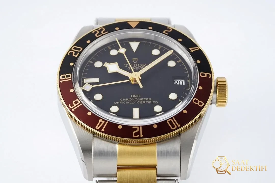 ZF Factory Tudor Black Bay GMT sasparilla bezelli M79833 ilk bakışta replika olduğu anlaşılır mı? - Kasa Profili ve Kurma Kolu İncelemesi