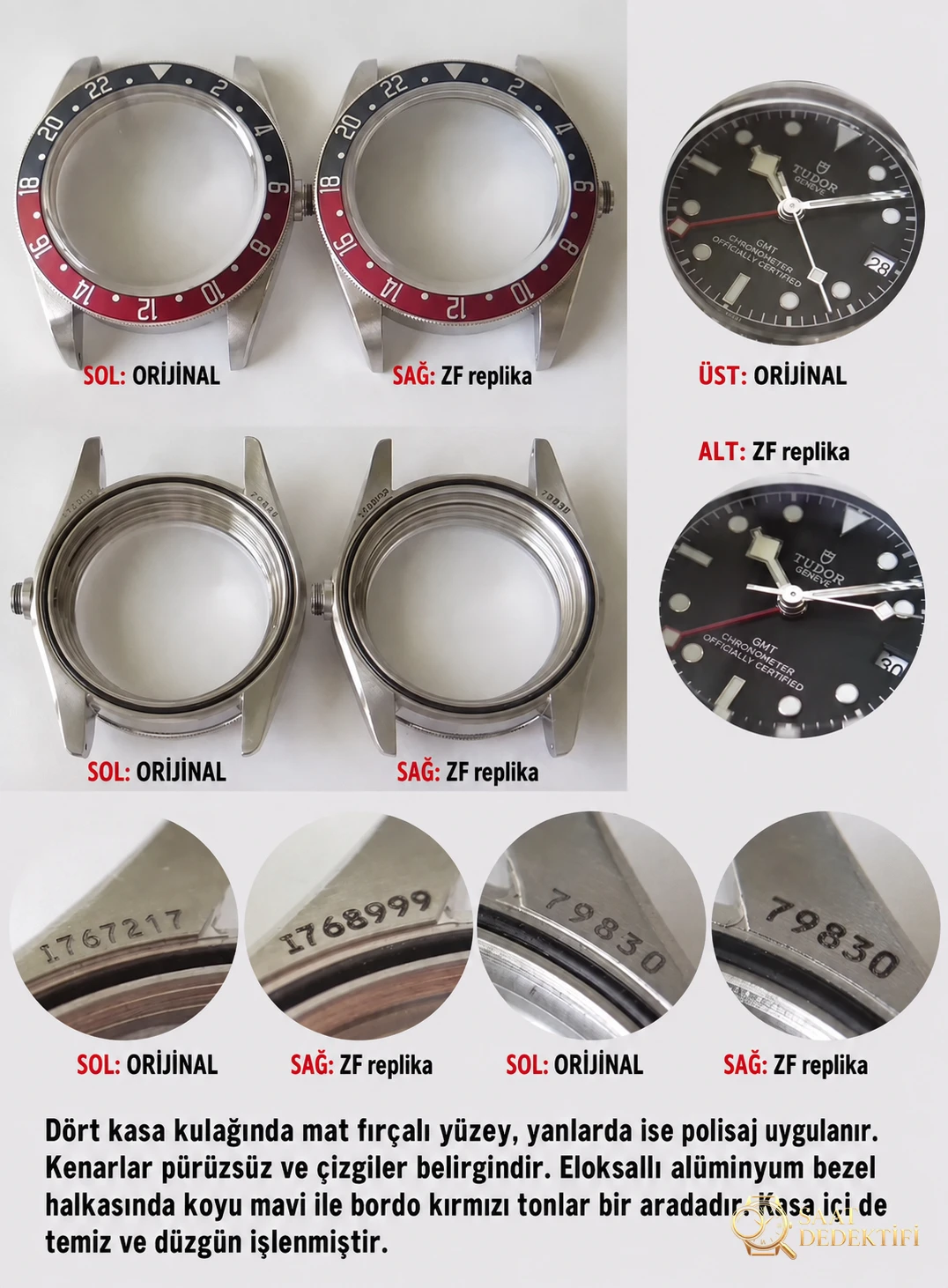 ZF Factory Tudor Black Bay M79830RB-0001 GMT Kırmızı-Mavi Bezelli Replika Saat Gerçek-Replika Karşılaştırması İncelemesi - Bilekte Duruş ve Kasa Orantısı