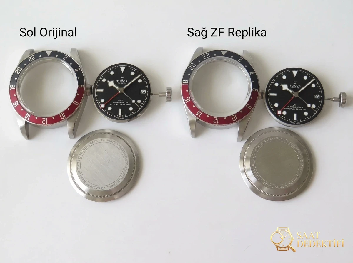ZF Factory Tudor Black Bay M79830RB-0001 GMT Kırmızı-Mavi Bezelli Replika Saat Gerçek-Replika Karşılaştırması İncelemesi - Fosfor ve Super-LumiNova Gece Görünümü