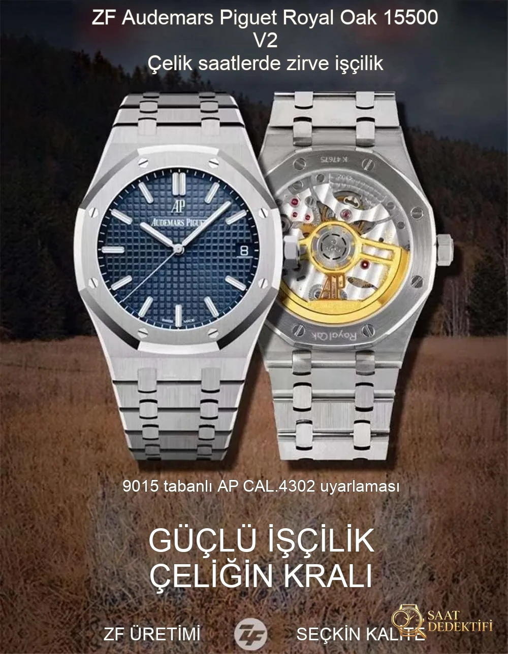 ZF Factory V2 Sürümü Audemars Piguet Royal Oak 15500