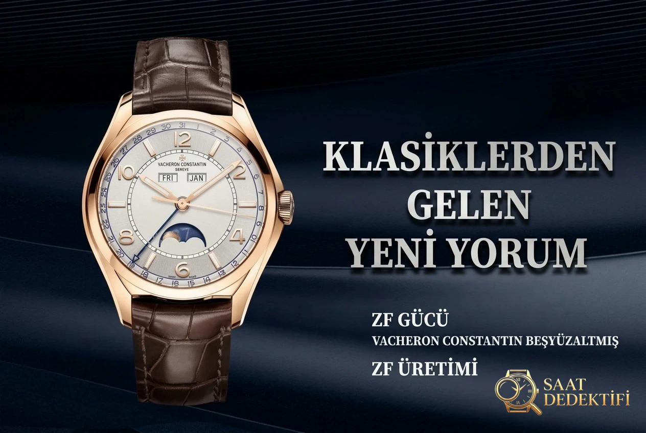 ZF Factory Vacheron Constantin Fiftysix Tam Takvim Ay Evreli Replika Kol Saati - Kadran Detayı ve Bezel İşçiliği