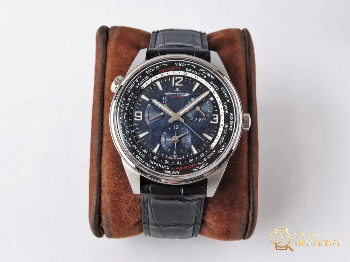 ZF Factory yeni ürün: Jaeger-LeCoultre Polaris serisi Geophysic World Time saat (904847J) - Kadran Detayı ve Bezel İşçiliği