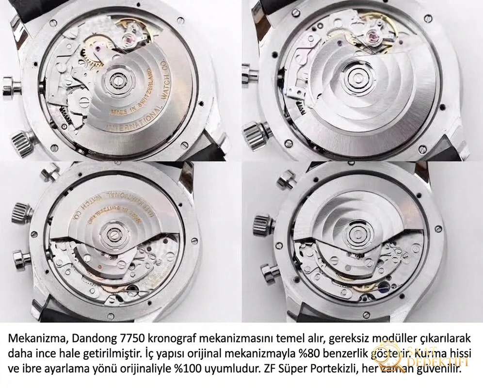 zf IWC Portugieser Chronograph v2 en yeni sürümü artık ilk bakışta sahte durmuyor - Makro Kadran ve İndeks İşçiliği