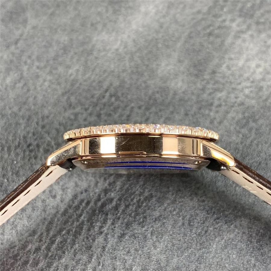 ZF Jaeger-LeCoultre Rendez-Vous Q3523570 Bezeli Elmas Taşlı Saat, Altın Kasa Kahverengi Kayış — 5. fotoğraf