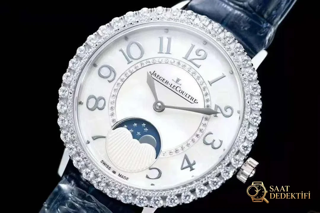 ZF Jaeger-LeCoultre Rendez-Vous serisi ay evreli mücevher kol saati Q3523570 incelemesi - Kasa Profili ve Kurma Kolu İncelemesi