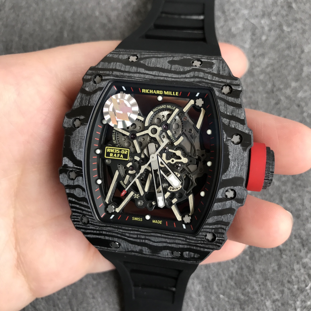 Replika Richard Mille RM35-02 Siyah Karbon
