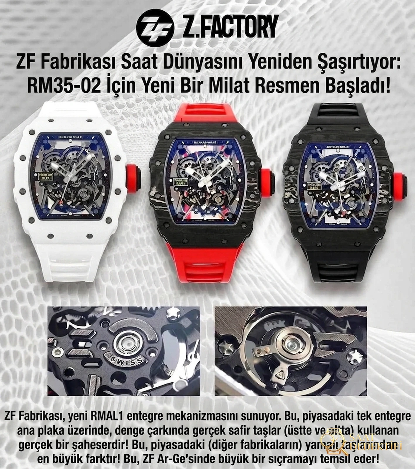 ZF.Factory yeni bir zirveye imza atıyor: RM35-02 çığır açan yenilikleriyle karşınızda! - Arka Kapak ve Mekanizma Detayı