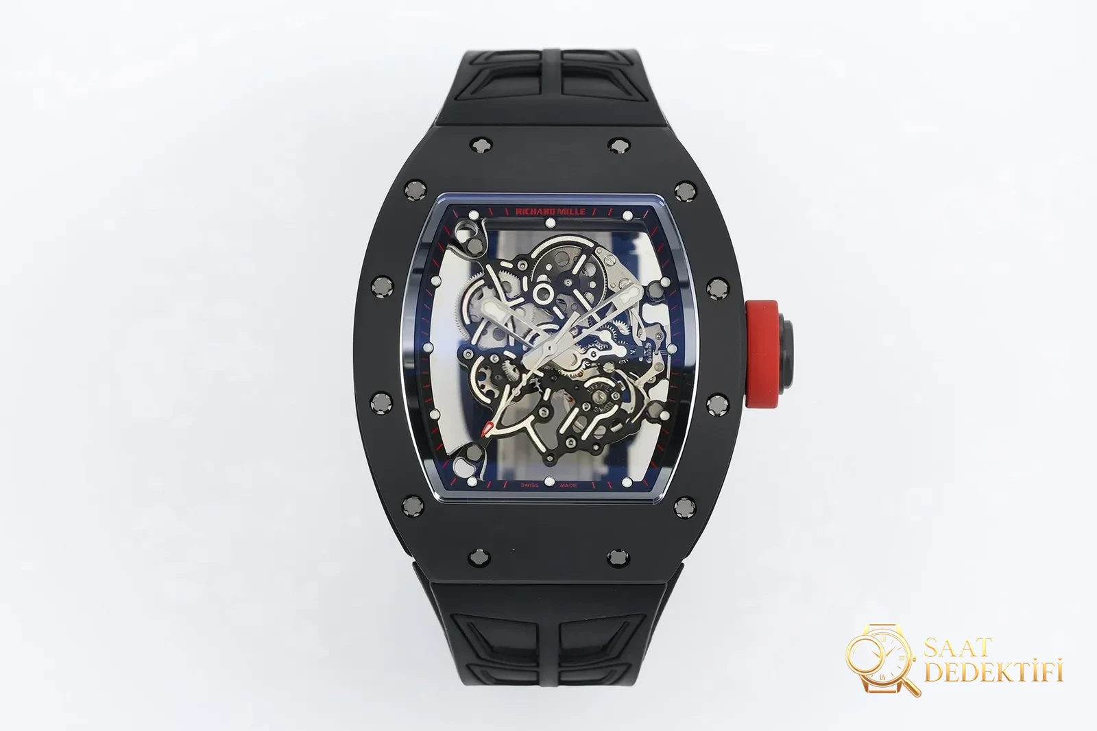 ZF.factory2026 öne çıkan model | Piyasanın en üst donanımlı Richard Mille RM-055 V3 versiyonu siyah seramik spor kol saati, sert bilek estetiğini yansıtıyor! - Kadran Detayı ve Bezel İşçiliği