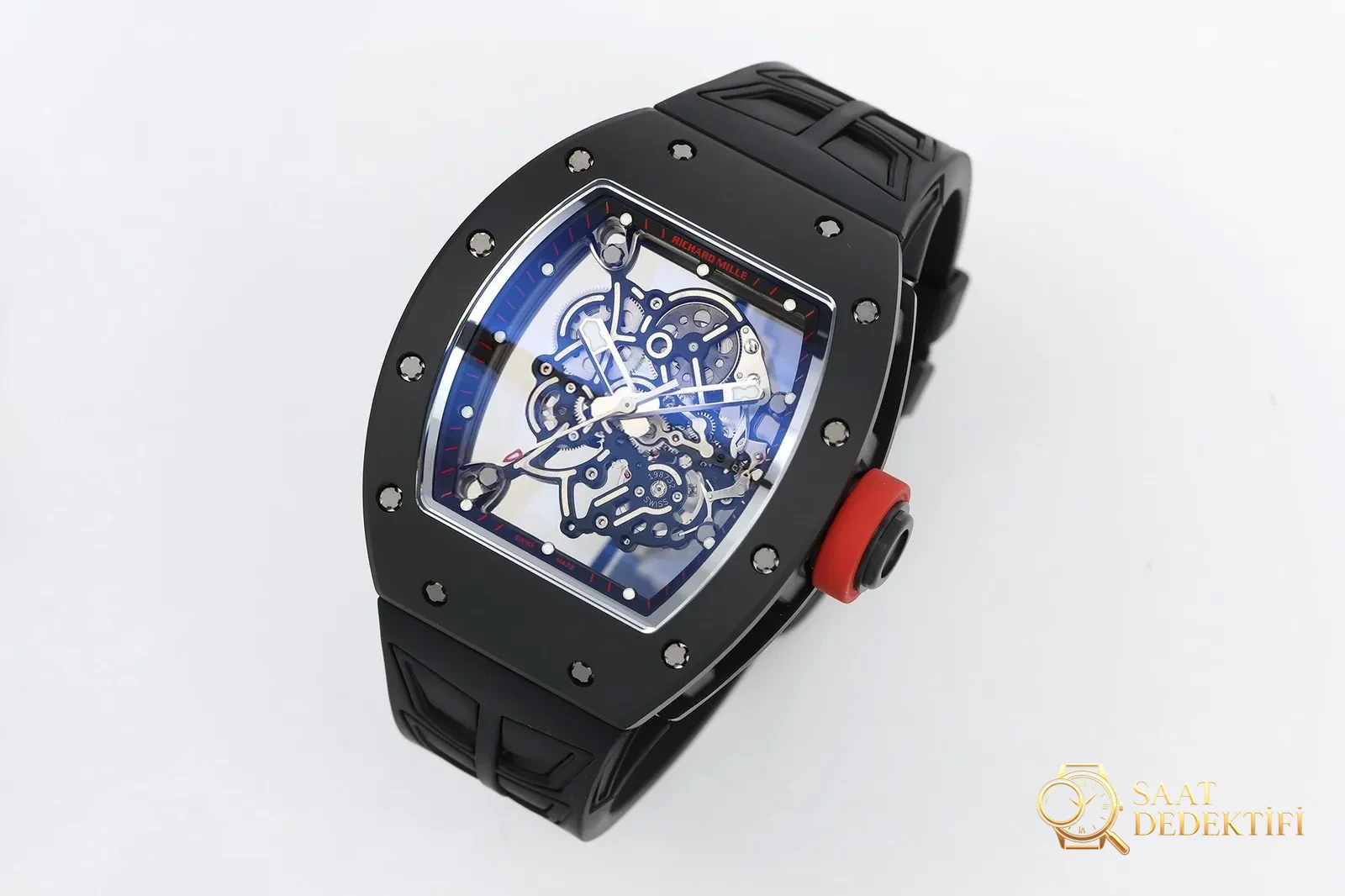 ZF.factory2026 öne çıkan model | Piyasanın en üst donanımlı Richard Mille RM-055 V3 versiyonu siyah seramik spor kol saati, sert bilek estetiğini yansıtıyor! - Kasa Profili ve Kurma Kolu İncelemesi