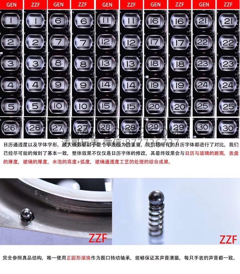 ZZ Factory Black Bay Rolex Submariner 116610 replika saatin orijinalle karşılaştırmalı incelemesi — 10. fotoğraf
