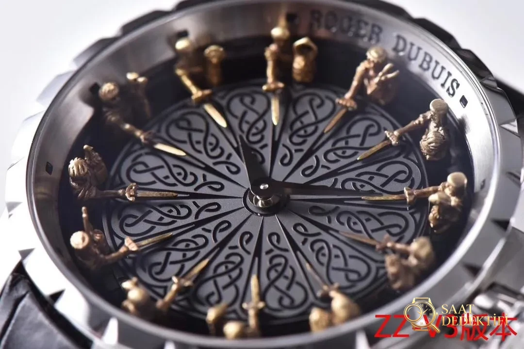 ZZ Factory V3 versiyon Roger Dubuis Excalibur King serisi Knights of the Round Table replika saat nasıl? Nerelerde iyileştirme yapıldı? - Kasa Profili ve Kurma Kolu İncelemesi